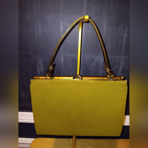 Stylecraft Miami Vintage Suede Kisslock Shoulder Bag - Picture 1 of 4